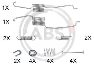 Monteringssats bromsbackar - MS-950315